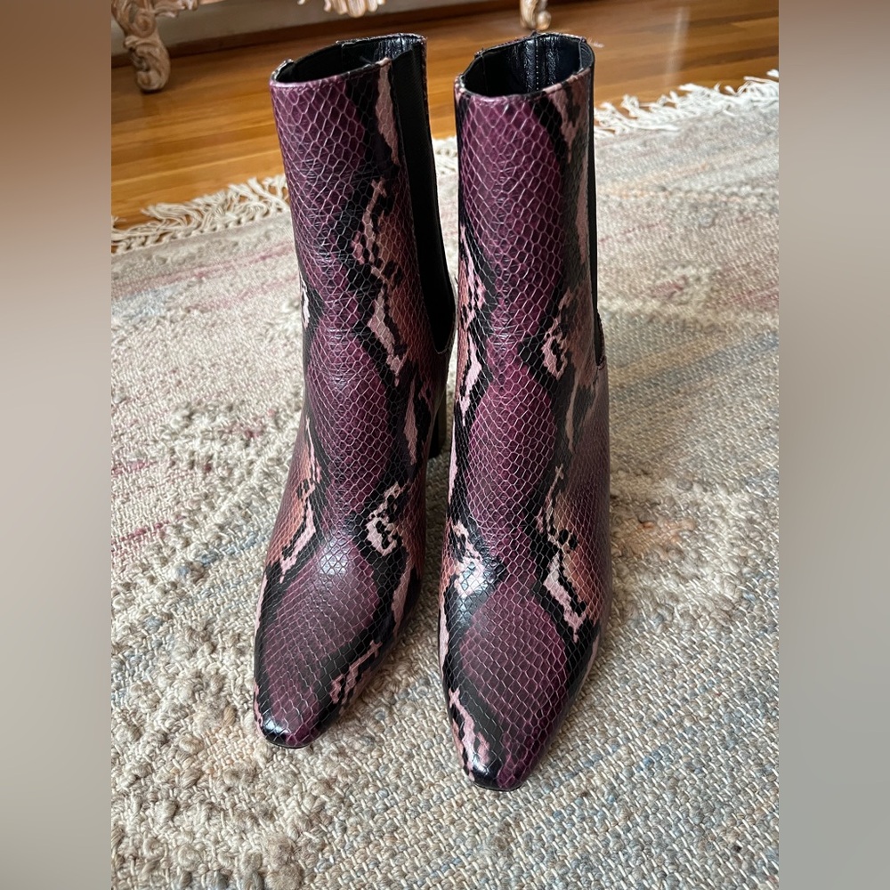 Donald J. Pliner Purple and Black Ankle Booties